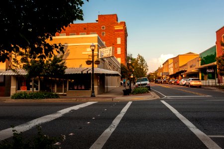 Looking down W. Mississippi Ave across N. Trenton St