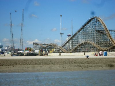 Looking at roller coaster at Wildwood New Jersey