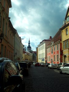 Looking down Pikk tn Tallinn