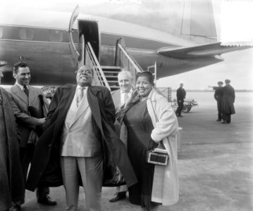 Louis Armstrong met orkest op Schiphol, Bestanddeelnr 905-3506