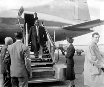 Louis Armstrong met orkest op Schiphol, Bestanddeelnr 905-3507