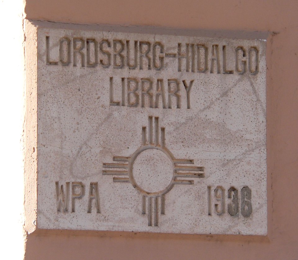 Lordsburg-Hidalgo Library cornerstone