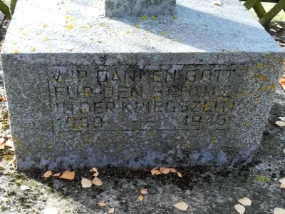Lorch (Rheingau) Bunker-Kreuz Inschrift