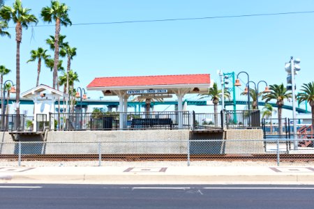 Long Beach Heritage Trolley at Long Beach California Swinford st Cruise Center station