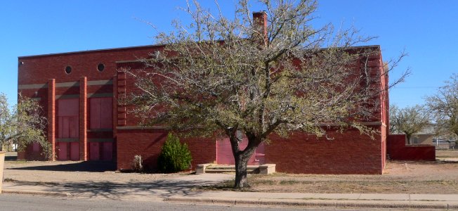 Lordsburg, NM, old high school from SSW 2