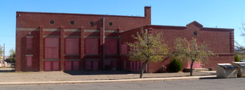 Lordsburg, NM, old high school from SSW 1