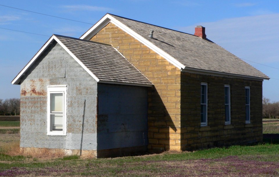 Lone Star School (Rush Co KS) from NE 1