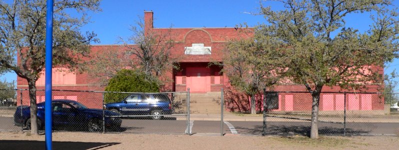 Lordsburg, NM, old high school from ESE 1
