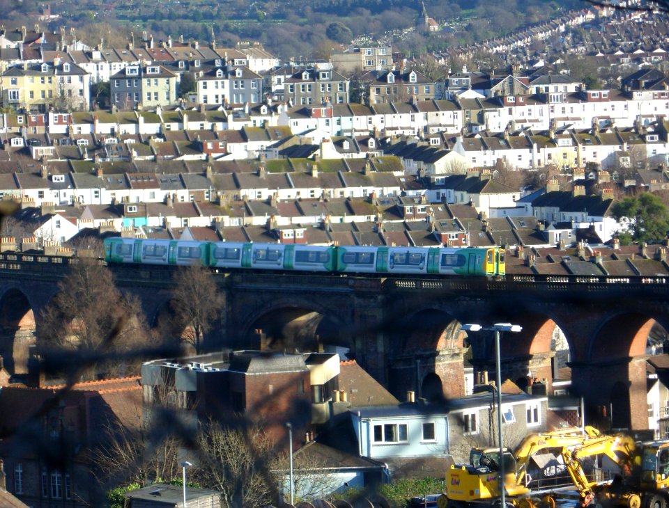 London Road Railway Viaduct seen from Stanford Road, Prestonville, Brighton (December 2013) (1)