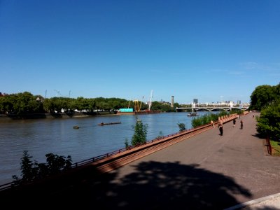 London - Battersea Park - Thames river from the Pagoda photo