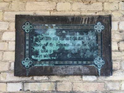 London - Brompton Cemetery, plaque
