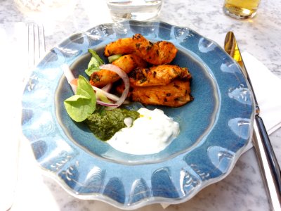 London - Battersea - Cinnamon kitchen restaurant, Tandoori Chicken Tikka photo