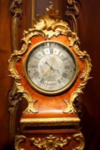 Long-case Clock, France, signed on clockwork 'invente en 1730 par Julien le Roy, Horologer', 1745-1749, kingwood, gilt-bronze mounts, silvered dial, glass, glass - California Palace of the Legion of Honor - DSC07748