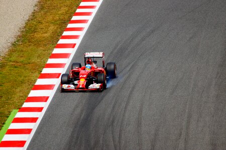 Racing car racing speed