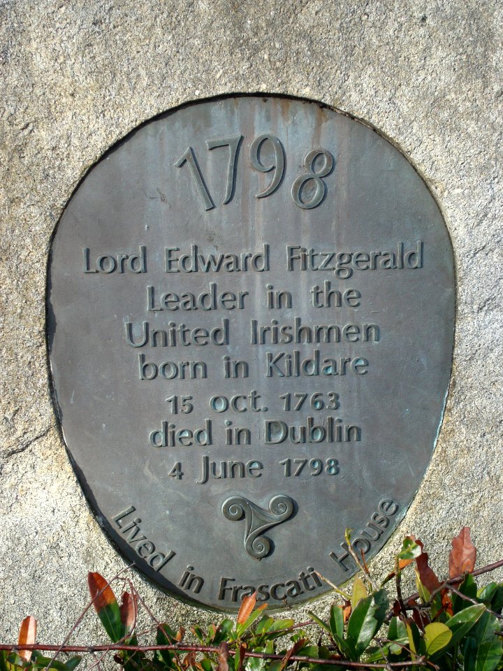 Lord Edward Fitzgerald plaque frescati