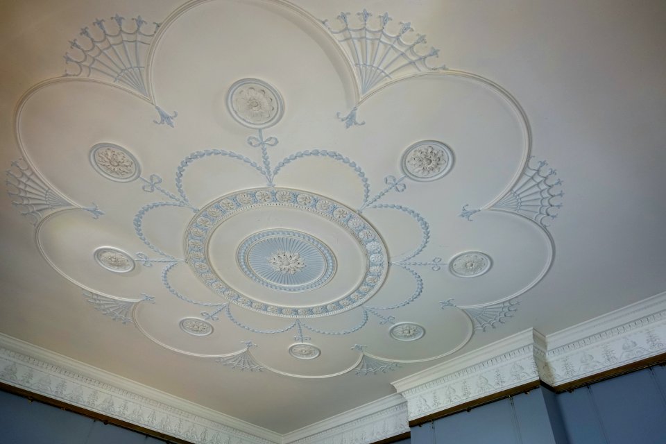 Lord Harewood's Sitting Room ceiling - Harewood House - West Yorkshire, England - DSC01767