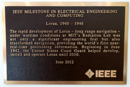 Loran - IEEE Milestone plaque - MIT, Cambridge, MA - DSC03891
