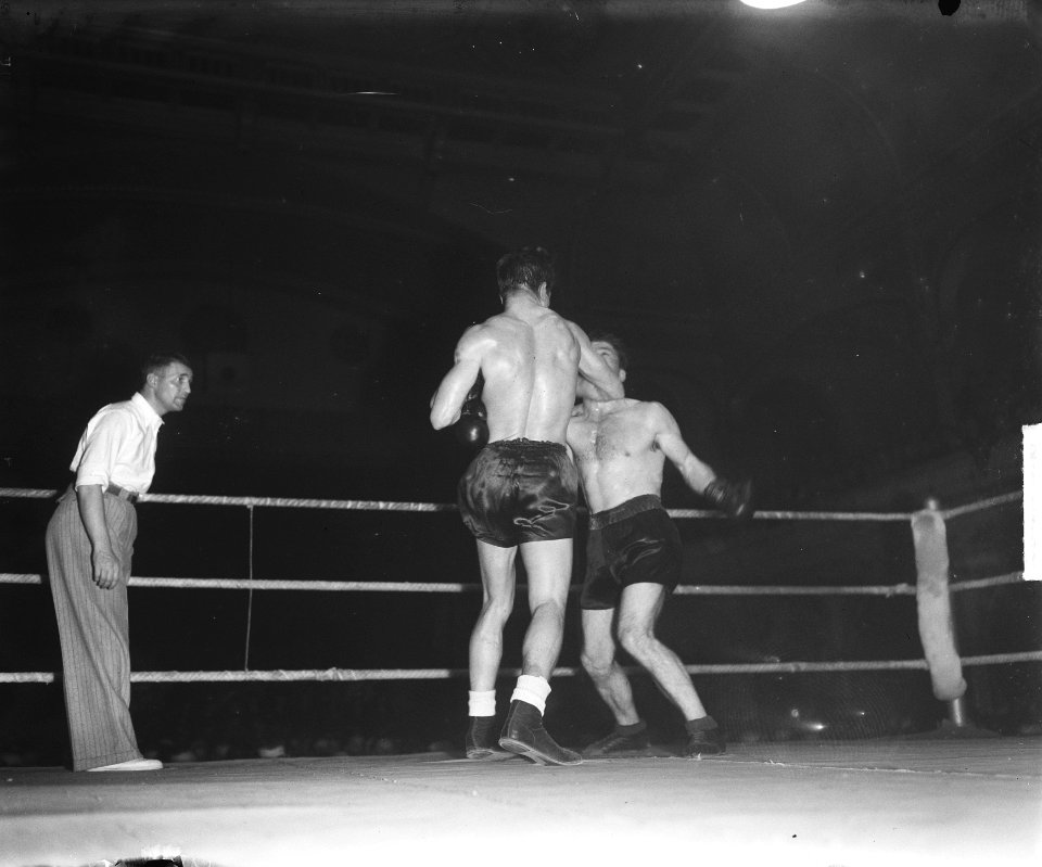 Luc van Dam tegen Kid Marcel in de Haagse Dierentuin te Den Haag, Bestanddeelnr 903-7196