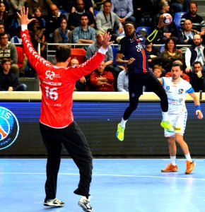 Luc Abalo et Cyril Dumoulin-20160416-PSG-TOULOUSE