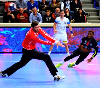 Luc Abalo et Cyril Dumoulin-20160416-PSG-TOULOUSE 4