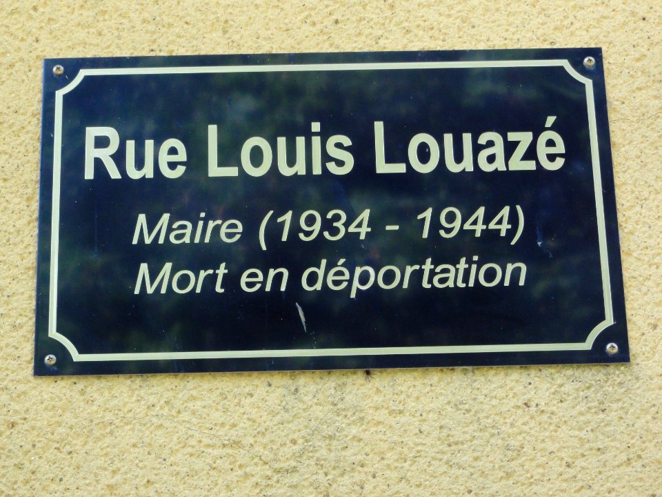 Lucé-sous-Ballon (Sarthe) plaque Rue Louis Louazé, mort en déportation