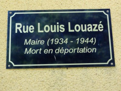 Lucé-sous-Ballon (Sarthe) plaque Rue Louis Louazé, mort en déportation