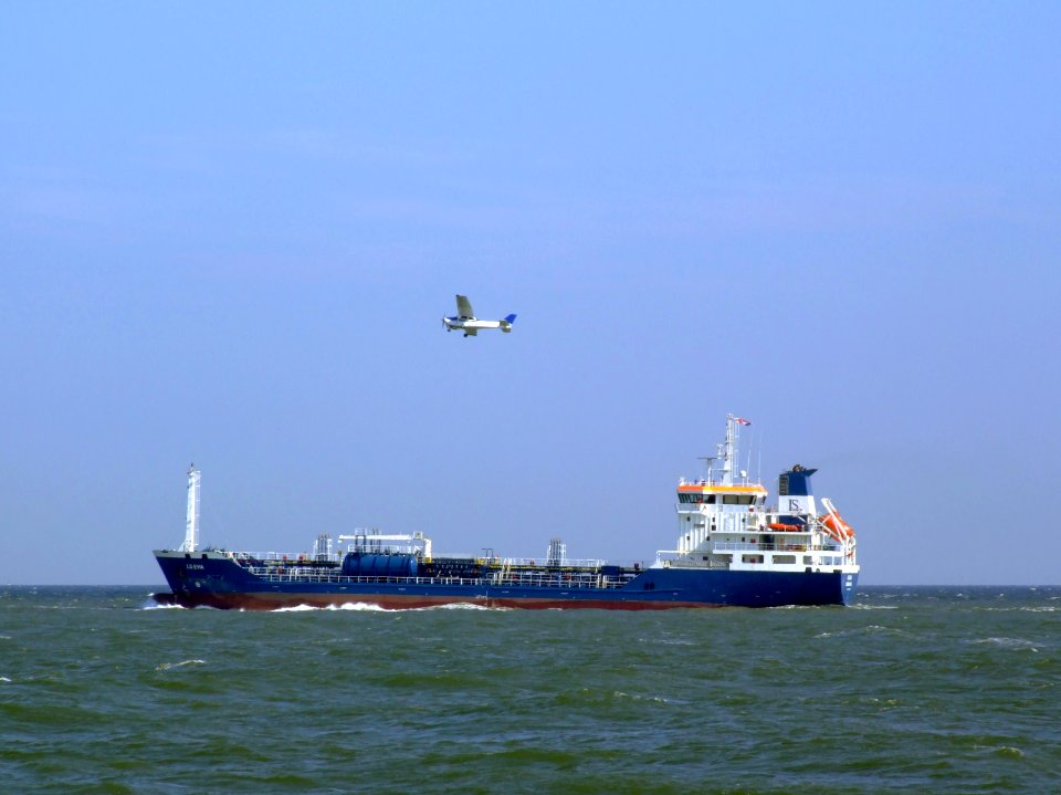 LS Eva p1 leaving Port of Rotterdam, Holland 19-Apr-2007