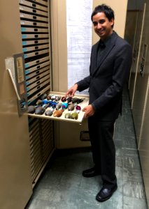 LSU Museum of Natural Science - Prosanta Chakrabarty with zoological specimen