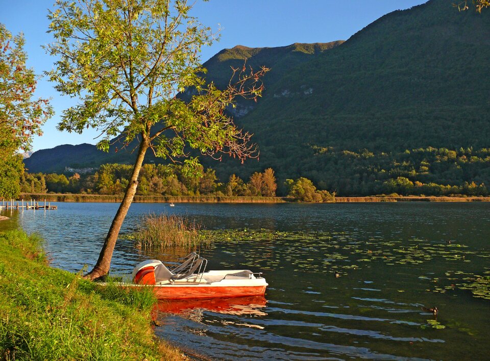 Landscape autumn water