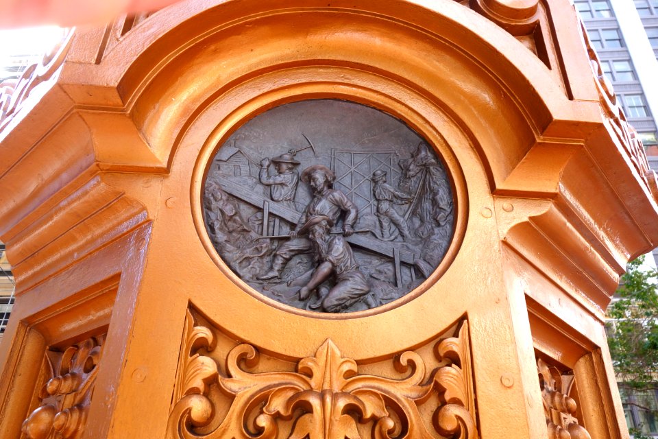 Lotta's Fountain detail - San Francisco, CA - DSC03508