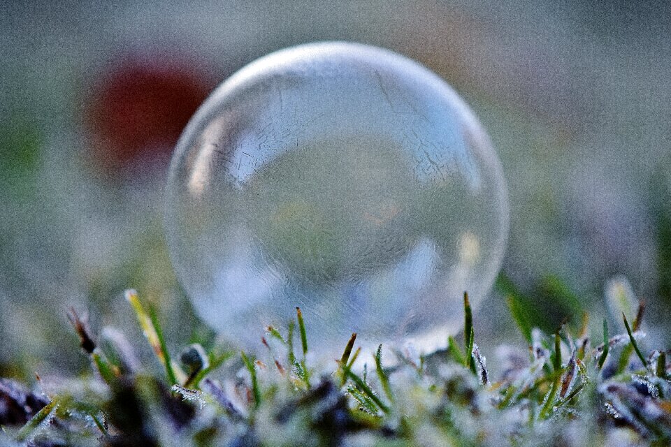 Frozen bubble cold wintry