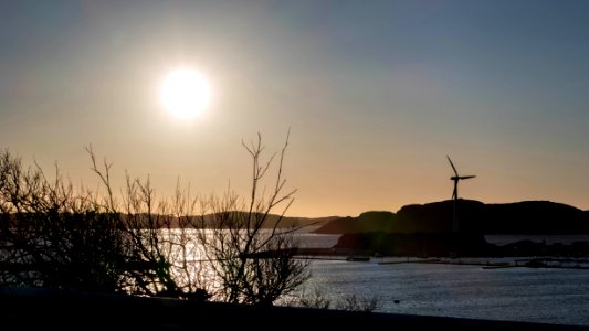 Low sun over Lysekils Marina, Ramsvik