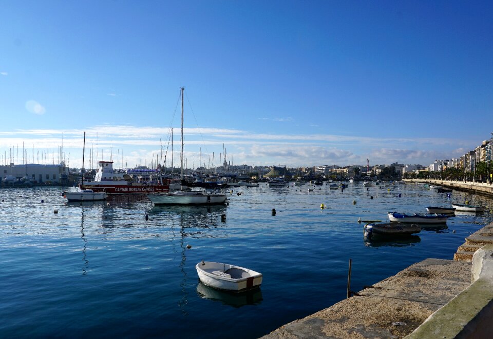 Blue mediterranean city