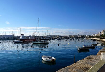 Blue mediterranean city photo