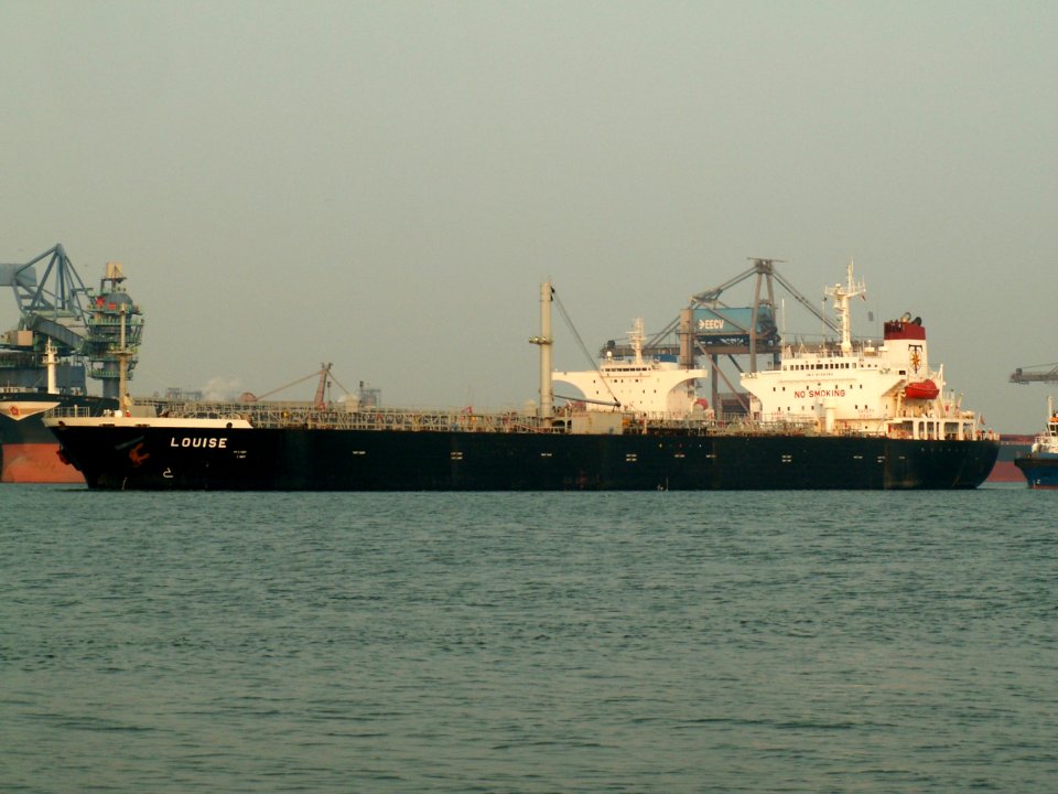 Louise p3 at the Caland canal, Port of Rotterdam, Holland 07-May-2006