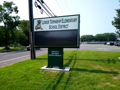 Lower TWP school sign, Cold Spring, NJ