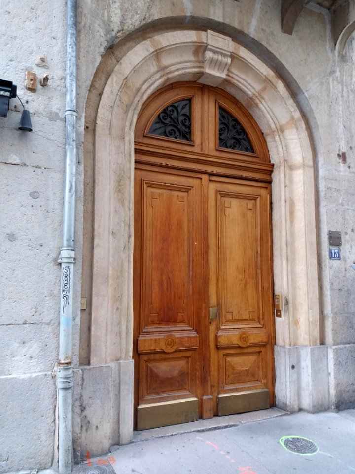 Lyon 2e - Rue du Général Plessier - Porte au numéro 13