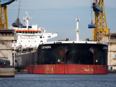 LOXANDRA - IMO 9343871 - Callsign A8NV2 at the Vlothaven, Port of Amsterdam, pic1