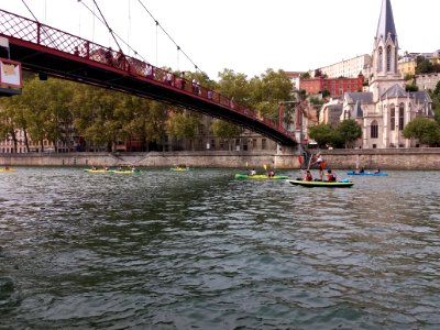 Lyon 2e - Quai Tilsitt - Lyon Kayak 2019, passerelle Paul Couturier