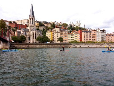Lyon 2e - Quai Tilsitt - Lyon Kayak 2019, vue sur le quai Fulchiron (4)