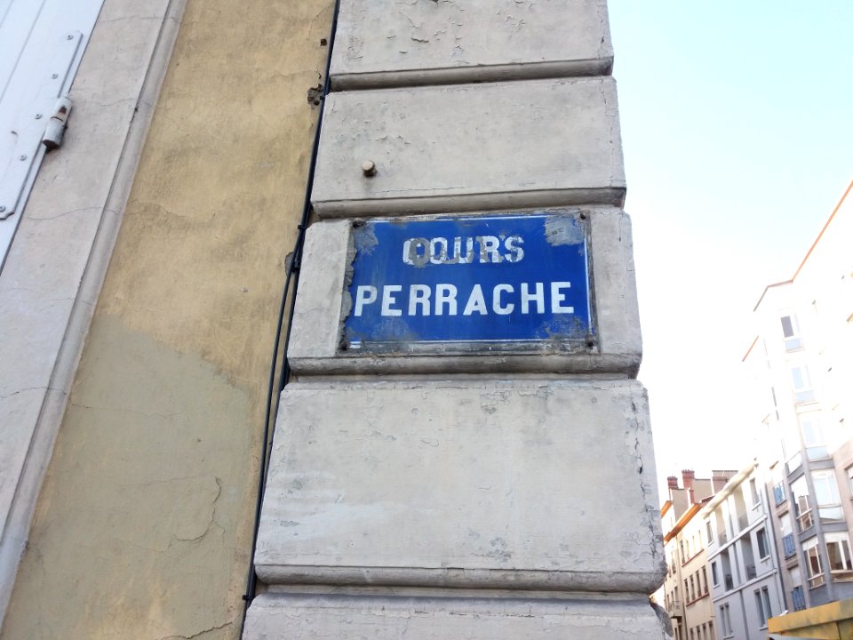 Lyon 2e - Quai Perrache, plaque