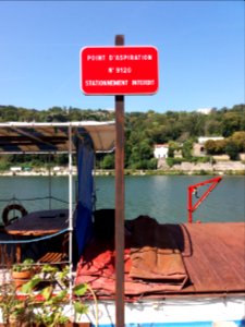Lyon 2e - Quai Rambaud - Panneau Point d'aspiration 9120