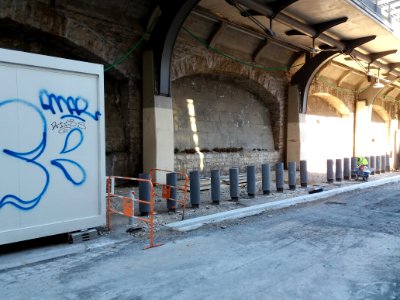 Lyon 2e - Rue Dugas Montbel, station Velo'v en travaux