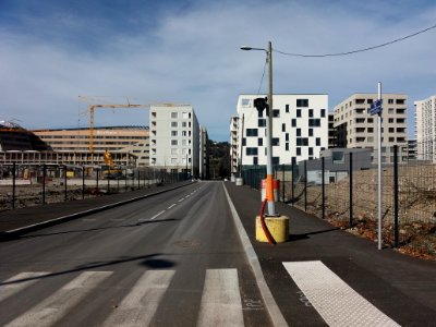Lyon 2e - Rue Jacqueline et Roland de Pury - Depuis le quai Perrache