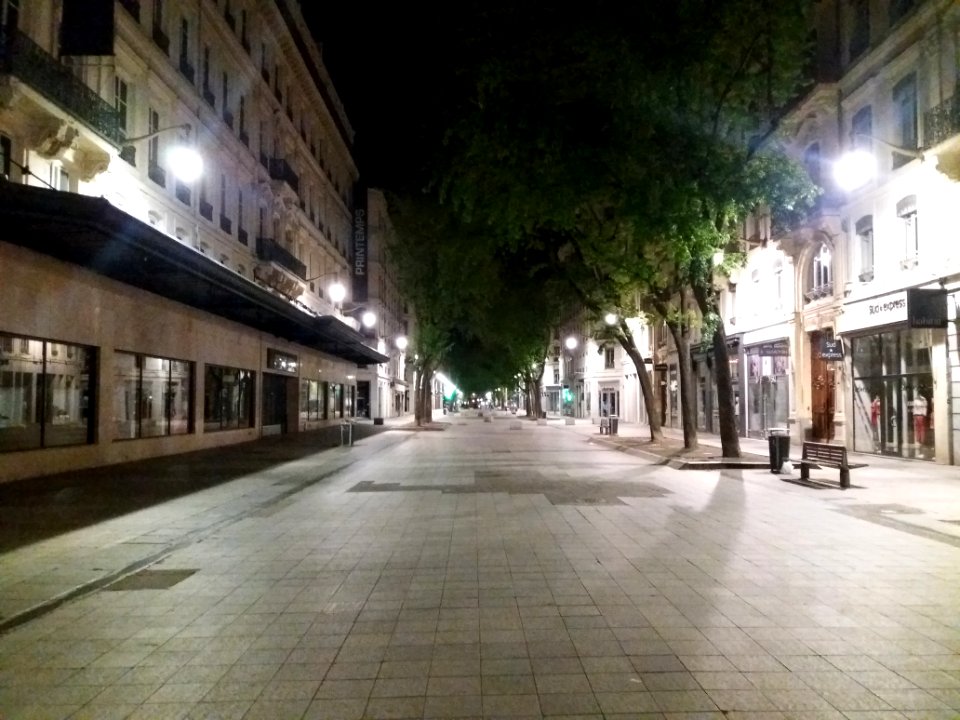 Lyon 2e - Rue de la République de nuit
