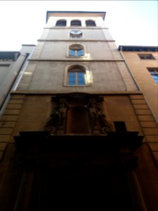 Lyon 2e - Rue François Dauphin - Église Saint François de Sales - Clocher nord de face