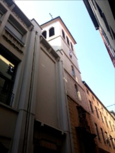 Lyon 2e - Rue François Dauphin - Église Saint François de Sales - Clocher nord côté est