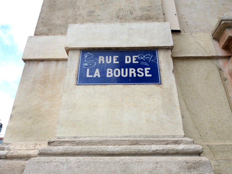 Lyon 2e - Rue de la Bourse, plaque