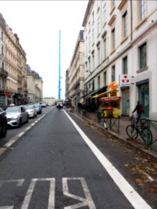 Lyon 2e - Rue de la Barre, grue mobile (2)