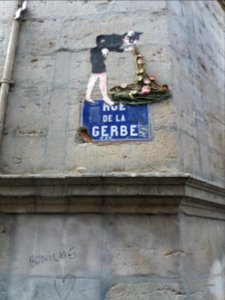 Lyon 2e - Rue de la Gerbe, plaque